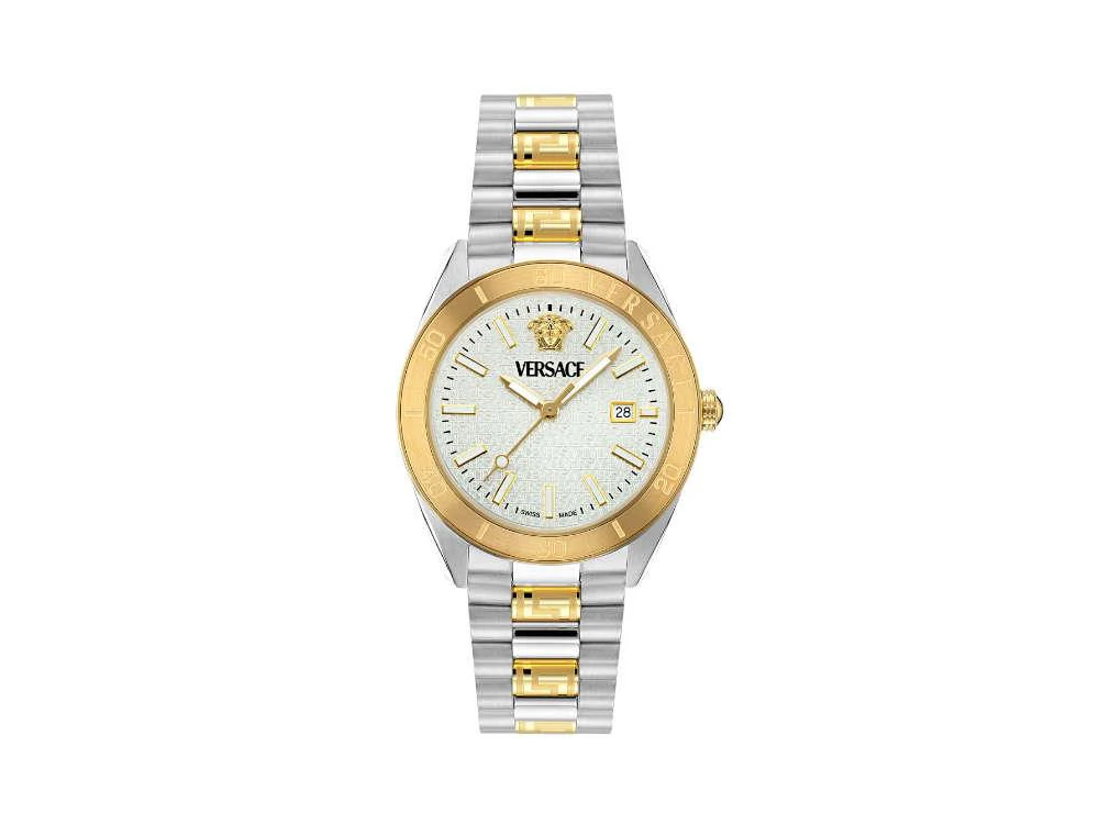 Versace V Dome Quartz Watch, Silver, 42 mm, Sapphire Crystal, VE8E00424
