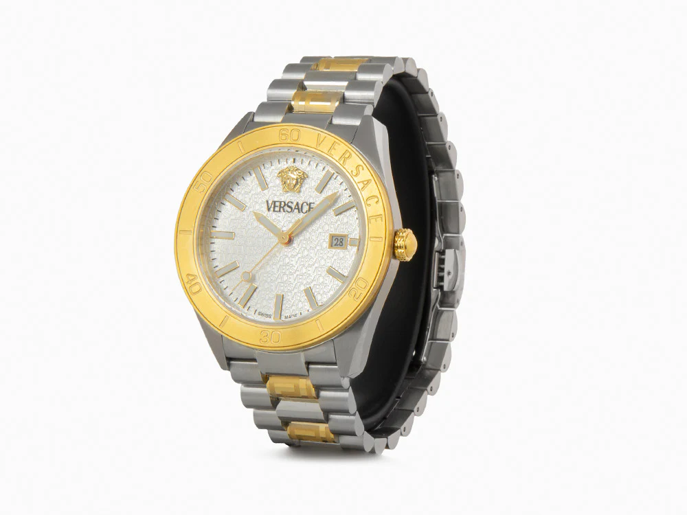 Versace V Dome Quartz Watch, Silver, 42 mm, Sapphire Crystal, VE8E00424 - Image 4