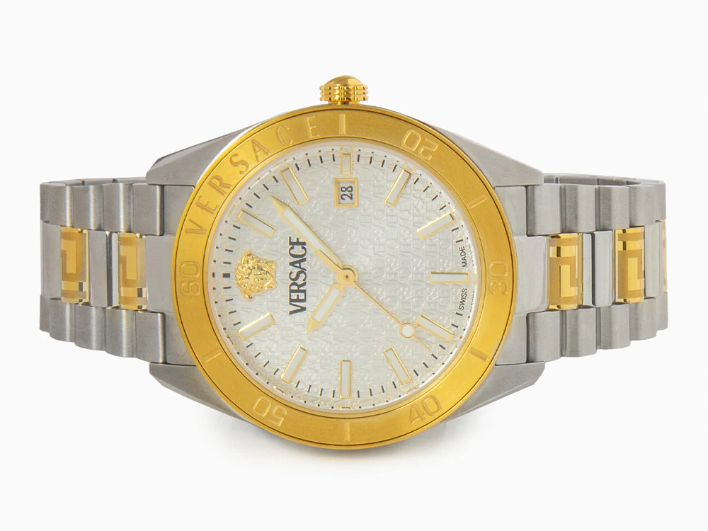 Versace V Dome Quartz Watch, Silver, 42 mm, Sapphire Crystal, VE8E00424 - Image 7