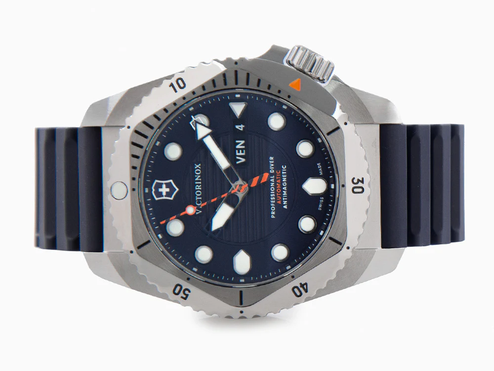 Victorinox Dive Pro Automatic Watch, Blue, 43 mm, 30 atm, Day, V241995 - Image 7