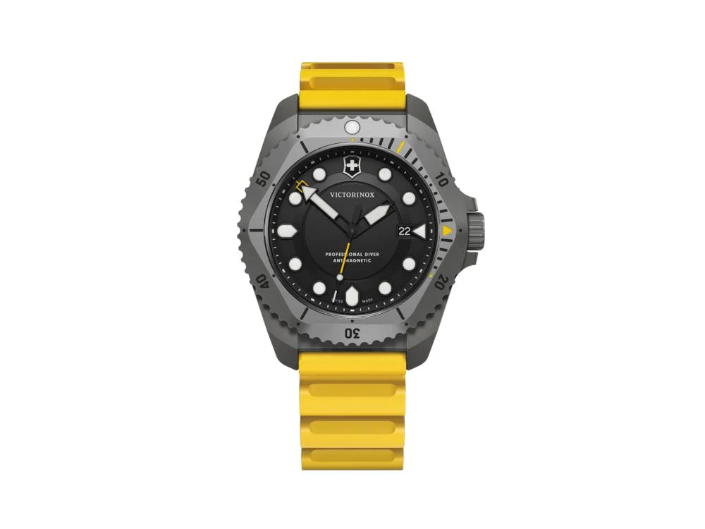 Victorinox Dive Pro Quartz Watch, Titanium, Black, 43 mm, V241992