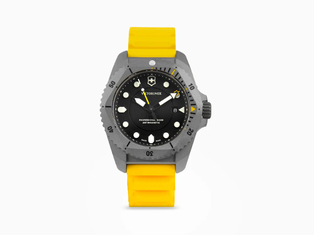 Victorinox Dive Pro Quartz Watch, Titanium, Black, 43 mm, V241992 - Image 2
