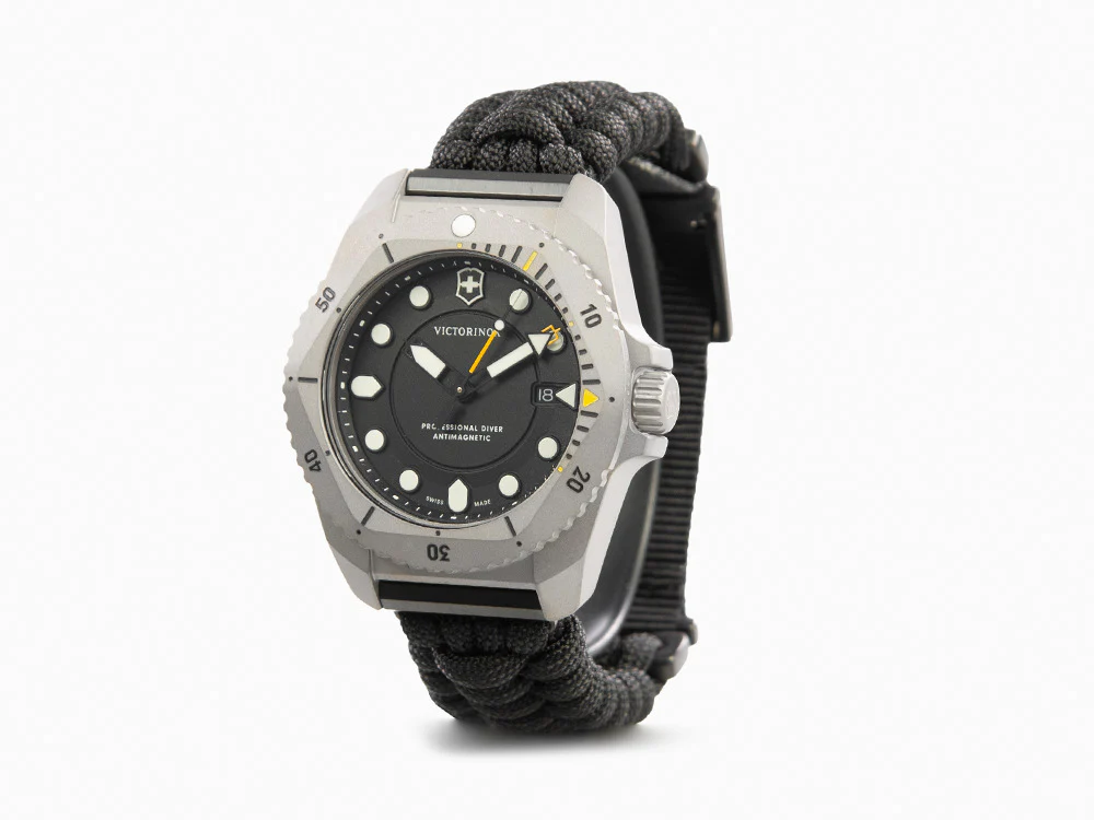 Victorinox Dive Pro Quartz Watch, Titanium, Black, 43 mm, V241993.1 - Image 4