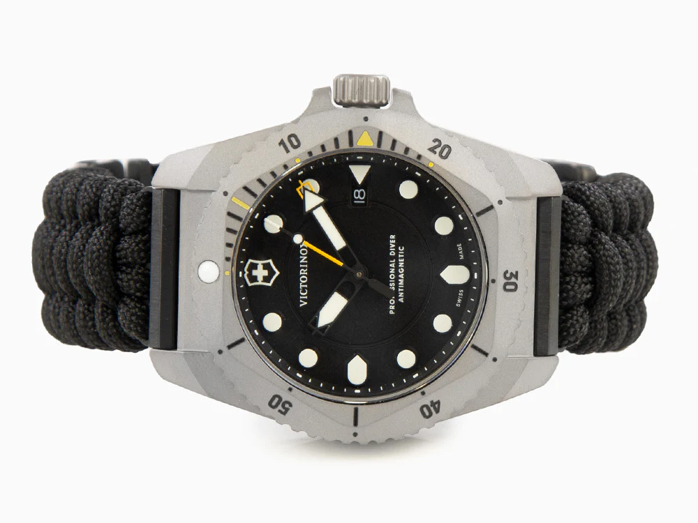 Victorinox Dive Pro Quartz Watch, Titanium, Black, 43 mm, V241993.1 - Image 7