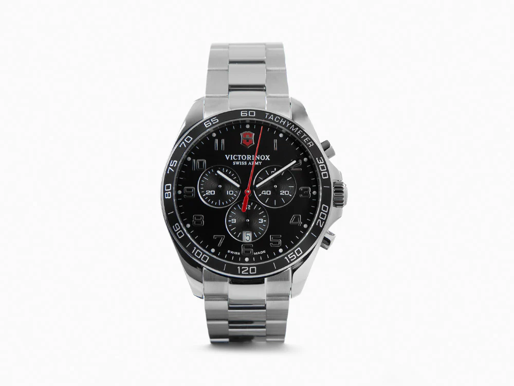 Victorinox Fieldforce Classic Chrono Quartz Watch, Black, 42 mm, V241899 - Image 2