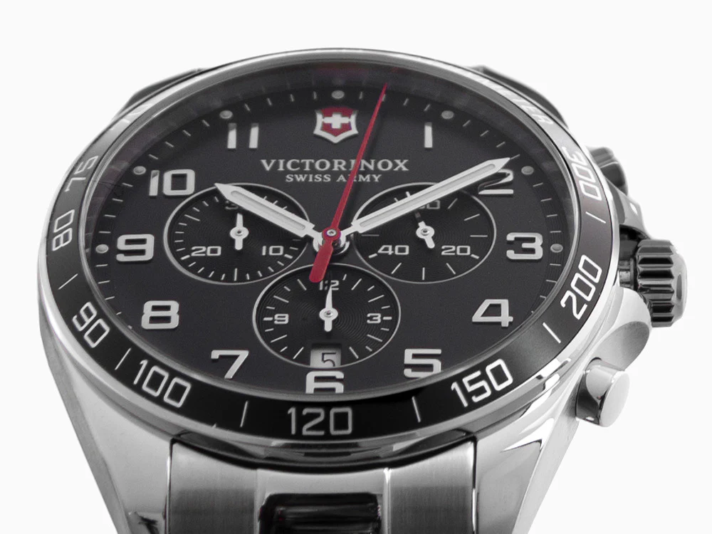 Victorinox Fieldforce Classic Chrono Quartz Watch, Black, 42 mm, V241899 - Image 8