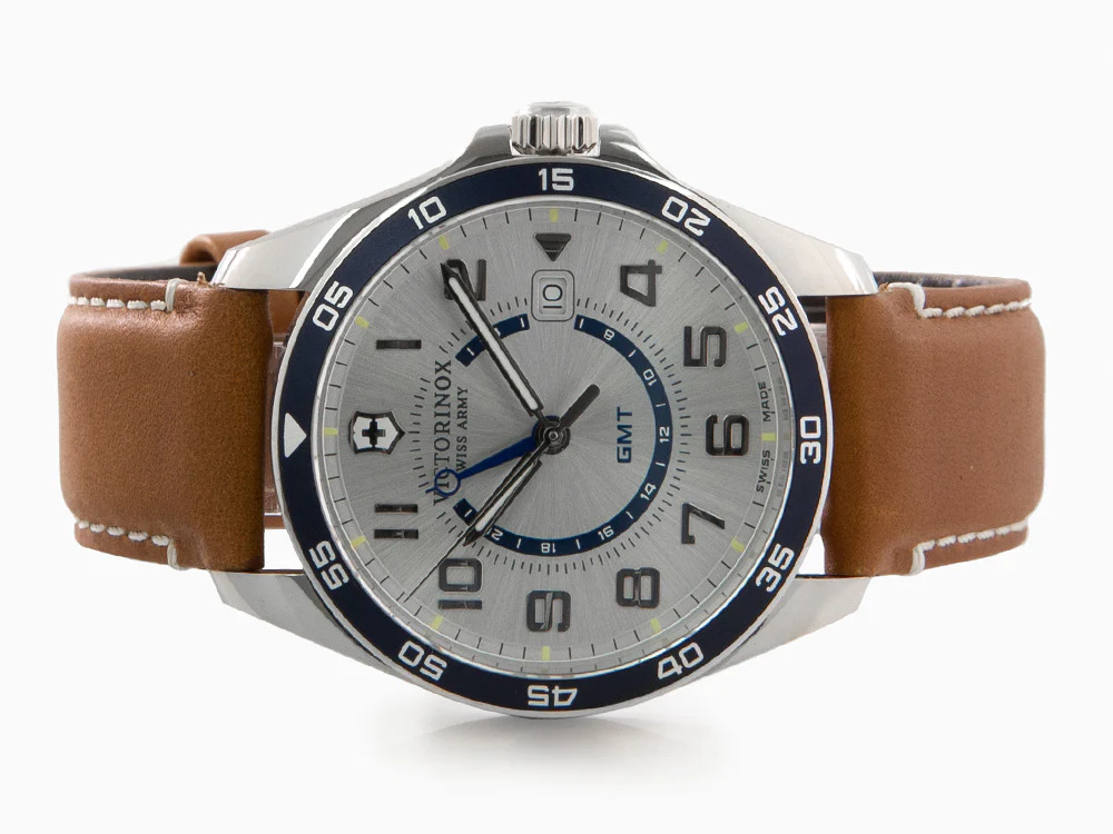 Victorinox Fieldforce Classic GMT Quartz Watch, Grey, 42 mm, V241931 - Image 7