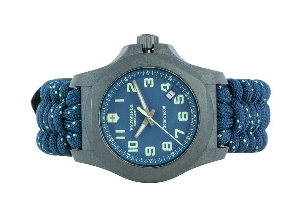 Victorinox I.N.O.X. Carbon Quartz Watch, Blue, 43 mm, Paracord, V241860 - Image 3