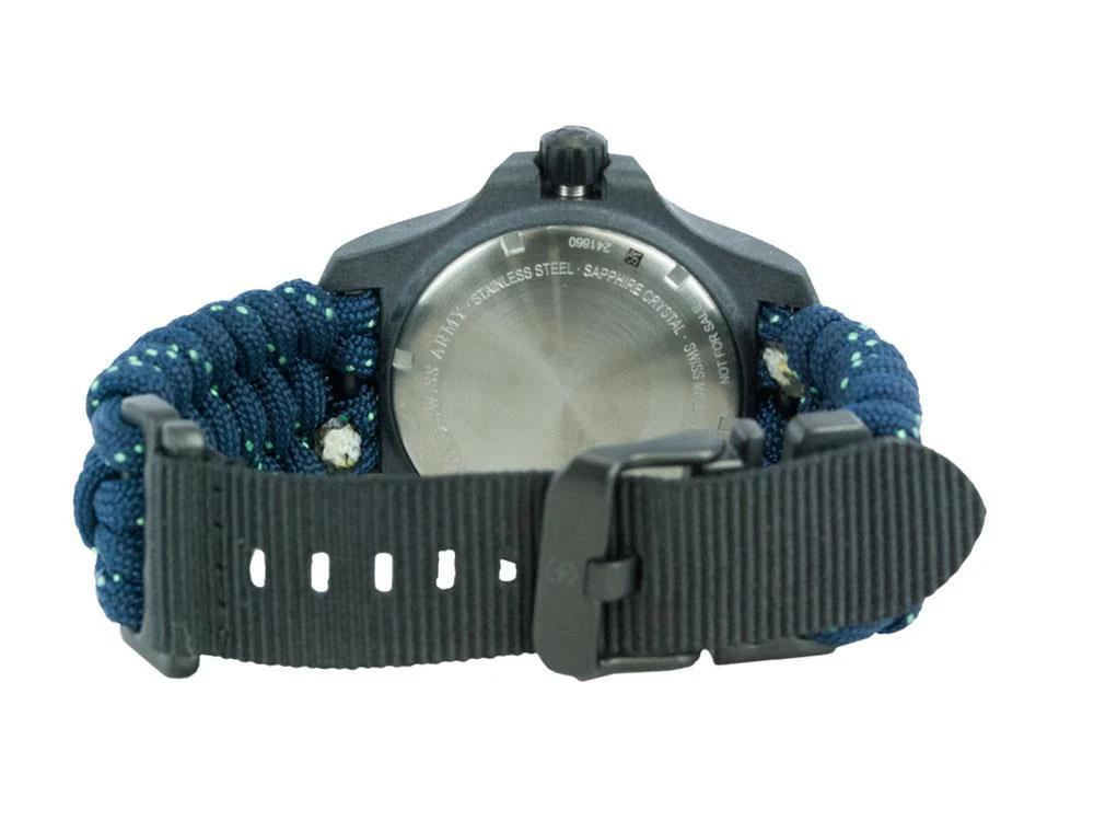 Victorinox I.N.O.X. Carbon Quartz Watch, Blue, 43 mm, Paracord, V241860 - Image 4