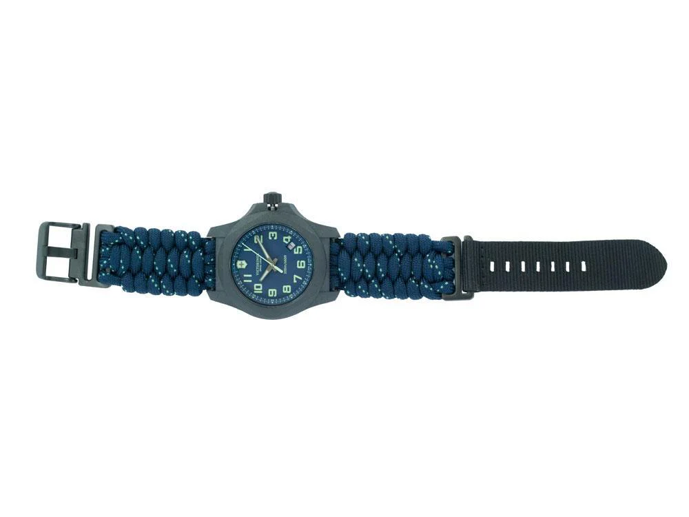 Victorinox I.N.O.X. Carbon Quartz Watch, Blue, 43 mm, Paracord, V241860 - Image 7