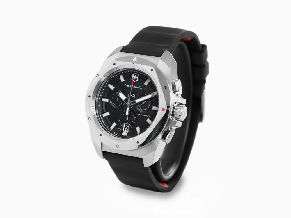 Victorinox I.N.O.X. Chrono Quartz Watch, Black, 43 mm, V241983 - Image 4