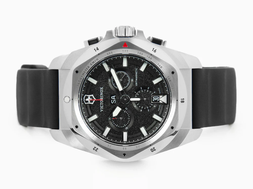 Victorinox I.N.O.X. Chrono Quartz Watch, Black, 43 mm, V241983 - Image 7