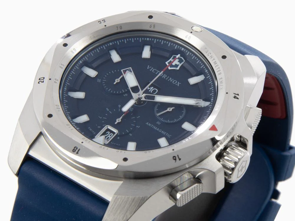 Victorinox I.N.O.X. Chrono Quartz Watch, Blue, 43 mm, V241984 - Image 8