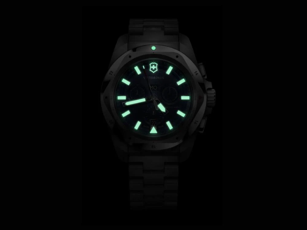 Victorinox I.N.O.X. Chrono Quartz Watch, Blue, 43 mm, V241985 - Image 3