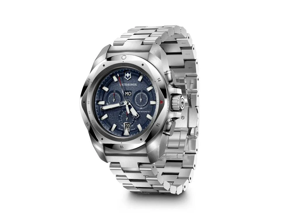 Victorinox I.N.O.X. Chrono Quartz Watch, Blue, 43 mm, V241985 - Image 4