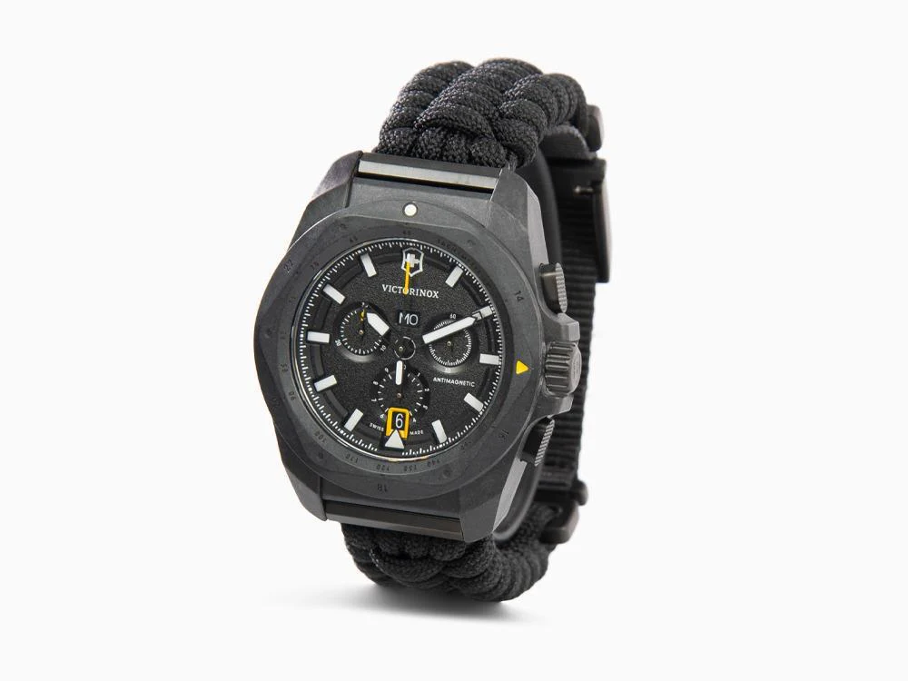 Victorinox I.N.O.X. ChronoQuartz Watch, Carbon, Black, 43 mm, V241989.1 - Image 4