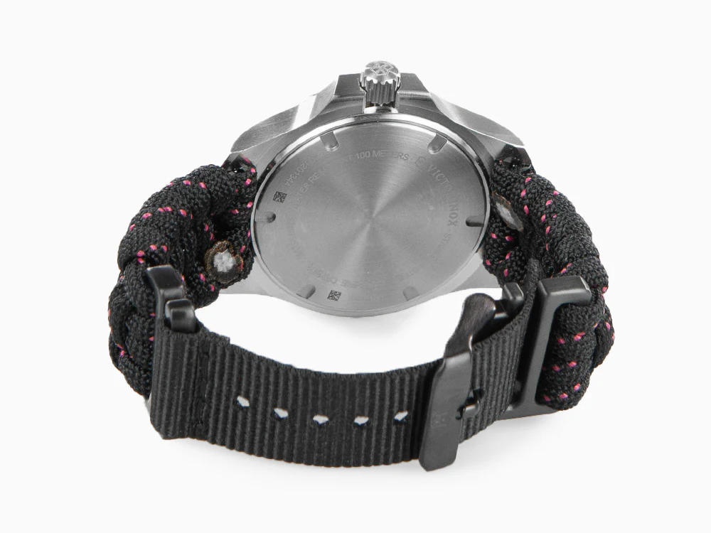 Victorinox I.N.O.X. Ladies Quartz Watch, Black, 37mm, Paracord, V241918 - Image 3