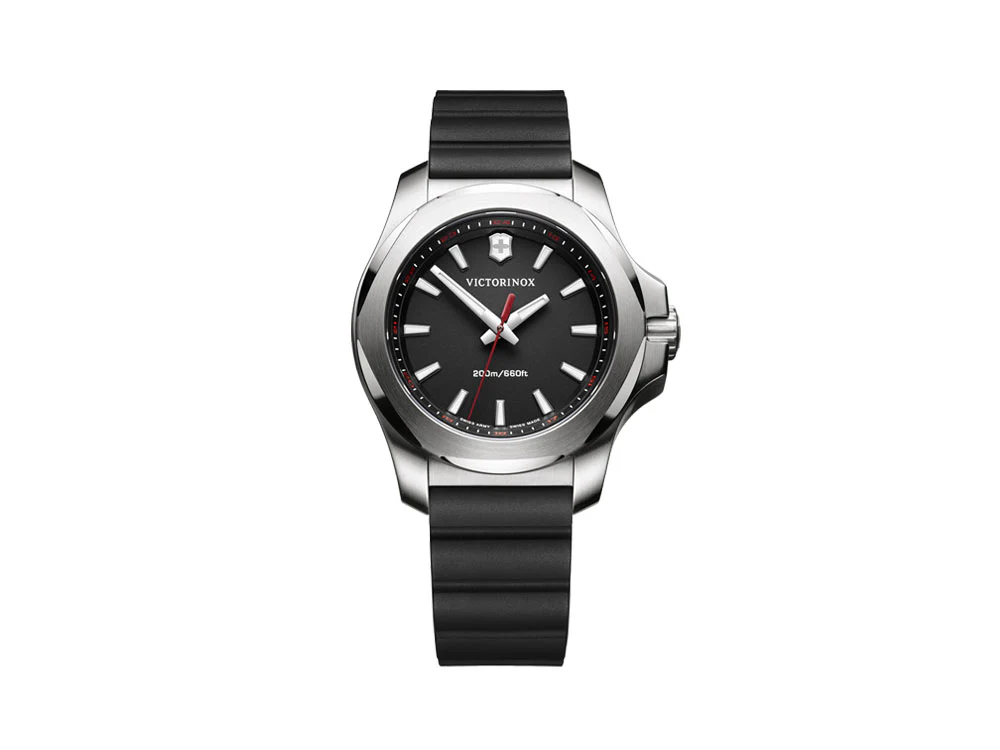 Victorinox I.N.O.X. Ladies Quartz Watch, Stainless Steel, Black, 37 mm, V241768