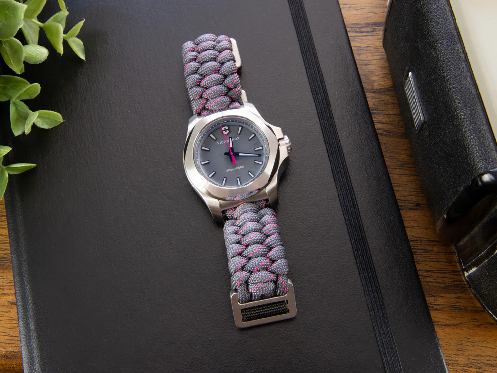Victorinox I.N.O.X. Ladies Quartz Watch, Stainless Steel, Grey, 37 mm, Paracord - Image 5