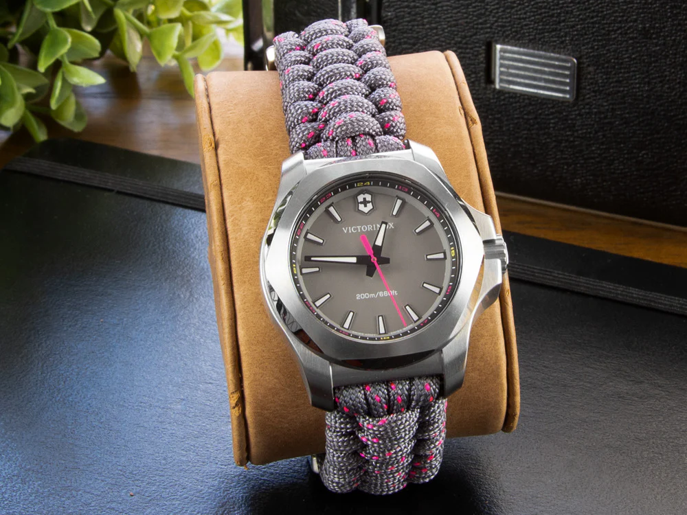 Victorinox I.N.O.X. Ladies Quartz Watch, Stainless Steel, Grey, 37 mm, Paracord - Image 8