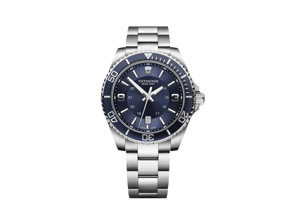 Victorinox Maverick Gent Quartz Watch, Stainless Steel, Blue, 43 mm, V242007 - Image 2