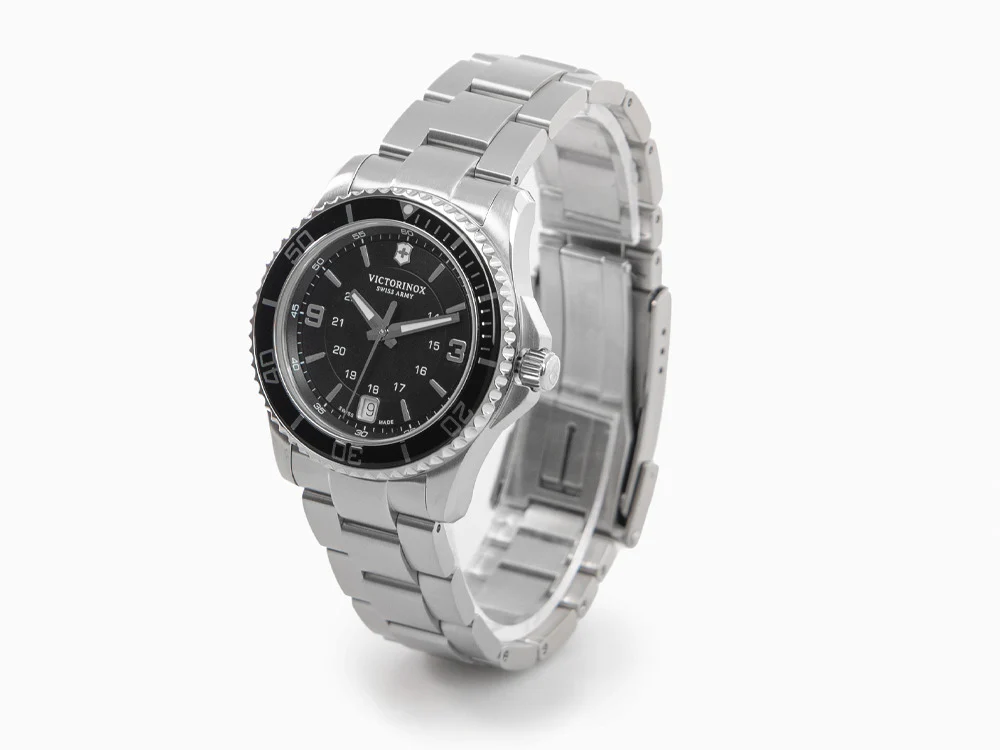 Victorinox Maverick Ladies Quartz Watch, Black, 34 mm, Steel, 10 atm, V241701 - Image 4