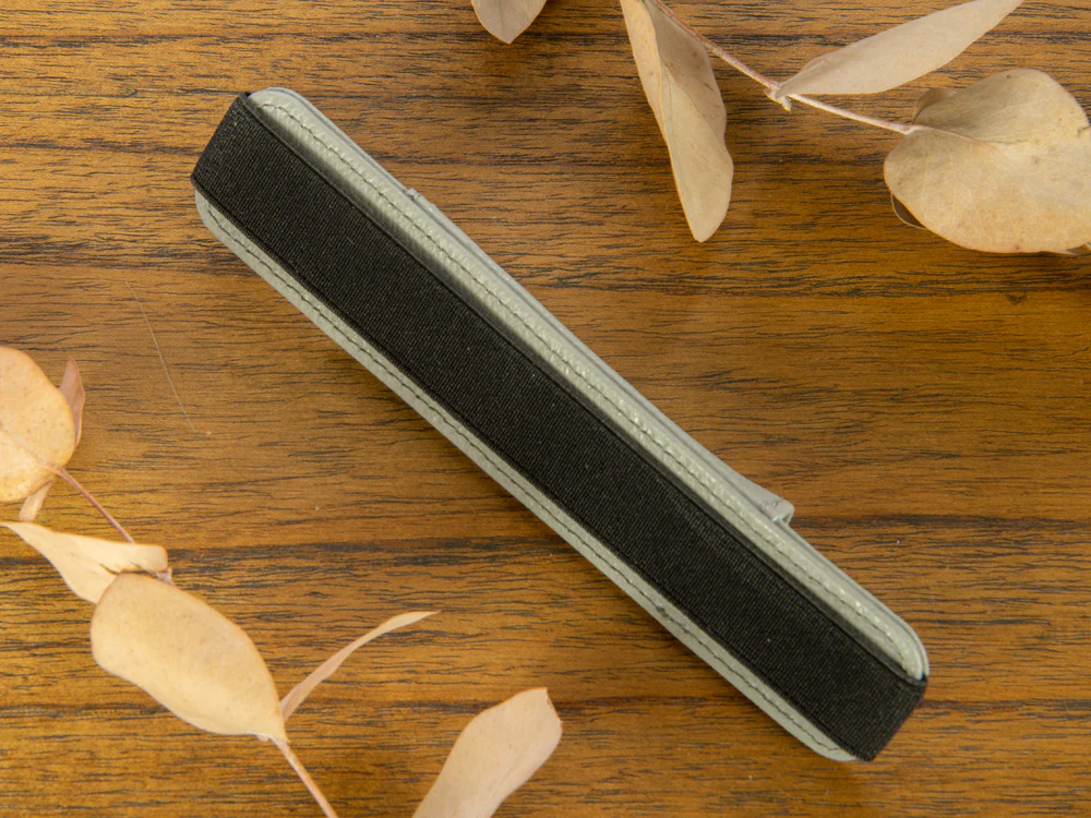 Visconti 1 Pen Case, Leather, Rigid, Grey, KL05-03 - Image 3