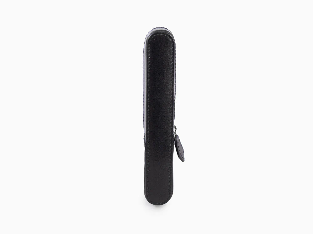 Visconti Accesorios 1 Pen Case, Leather, Rigid, Zip, Black, KL40-01 - Image 3