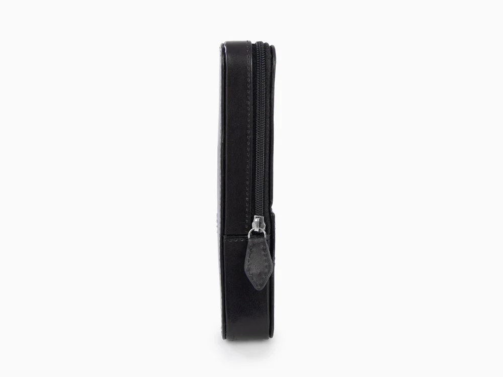 Visconti Accesorios 1 Pen Case, Leather, Rigid, Zip, Black, KL40-01 - Image 4