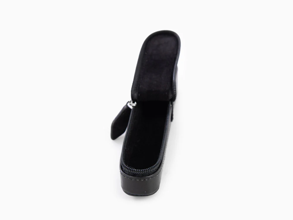 Visconti Accesorios 1 Pen Case, Leather, Rigid, Zip, Black, KL40-01 - Image 5