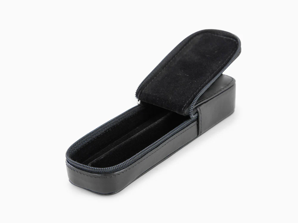 Visconti Accesorios Pen Case, Leather, 2 Writing Instruments, Black, KL40-02 - Image 5