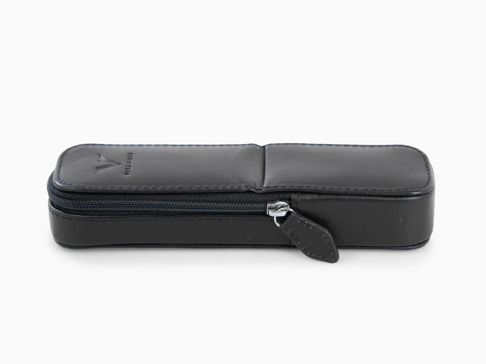 Visconti Accesorios Pen Case, Leather, 2 Writing Instruments, Black, KL40-02 - Image 7