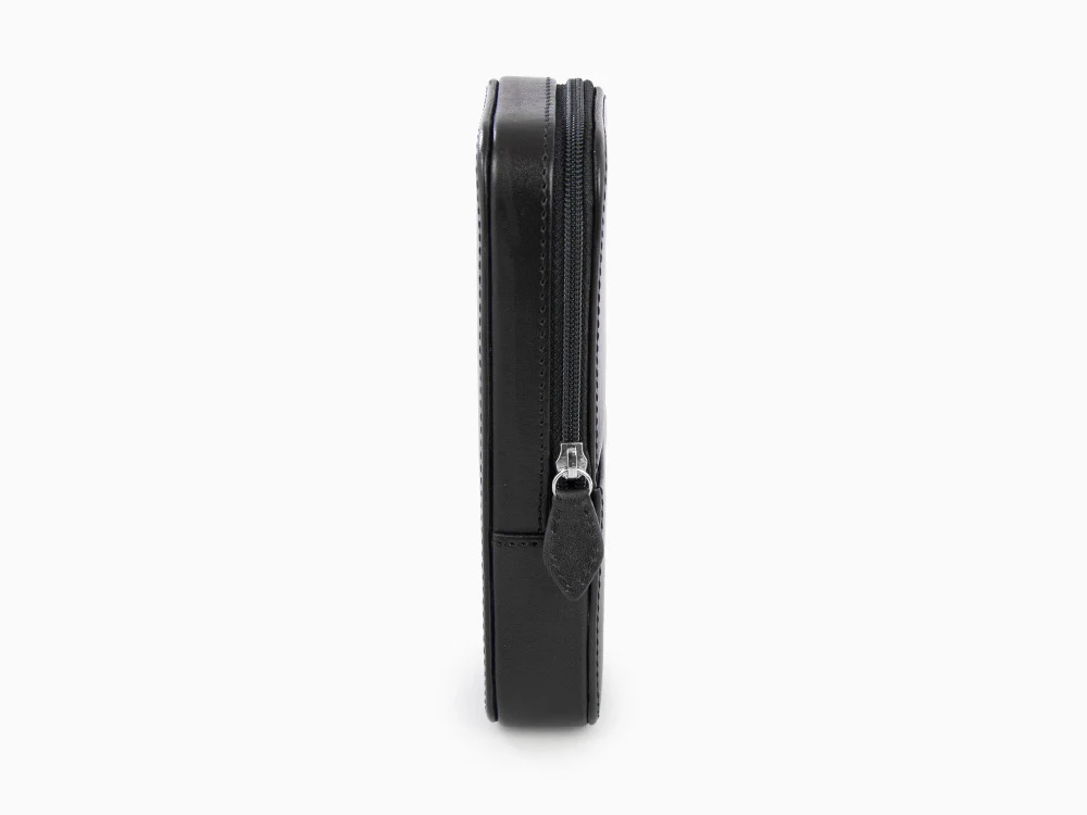 Visconti Accesorios Pen Case, Leather, 3 Writing Instruments, Black, KL40-03 - Image 4