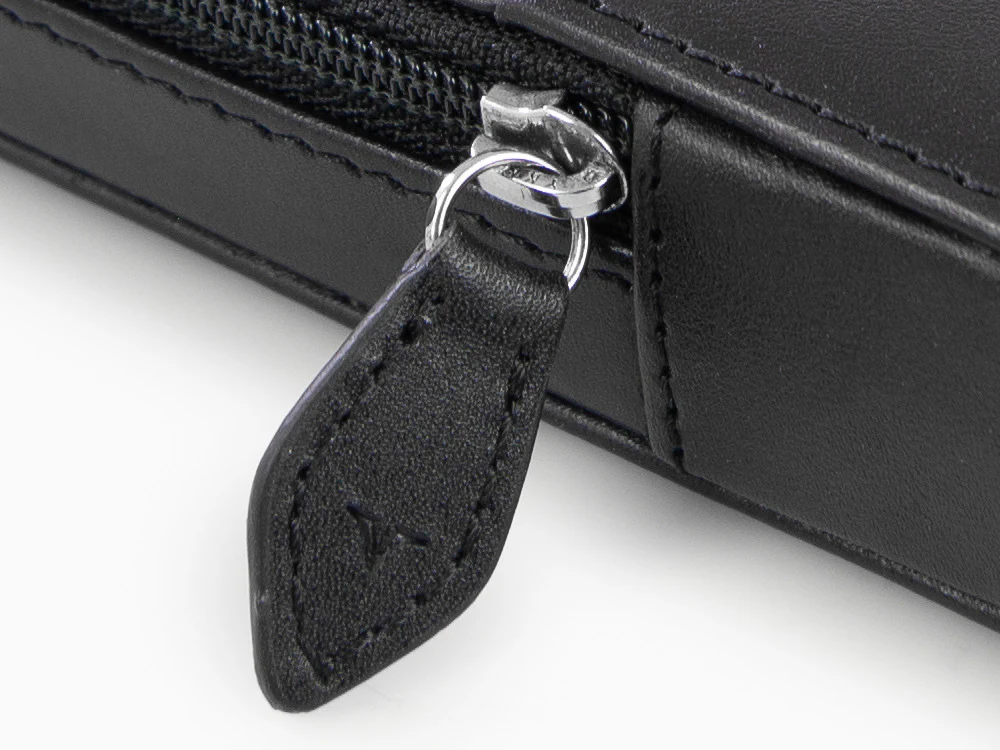 Visconti Accesorios Pen Case, Leather, 3 Writing Instruments, Black, KL40-03 - Image 8