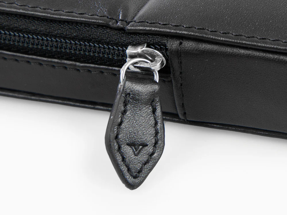 Visconti Accesorios Pen Case, Leather, 6 Writing Instruments, Black, KL40-06 - Image 7