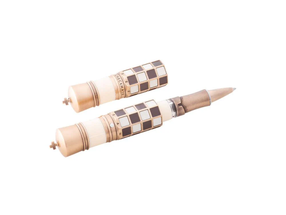 Visconti Checkmate Rollerball pen, Bronze, Ivory, Limited Edition, KP62-01-RB - Image 2
