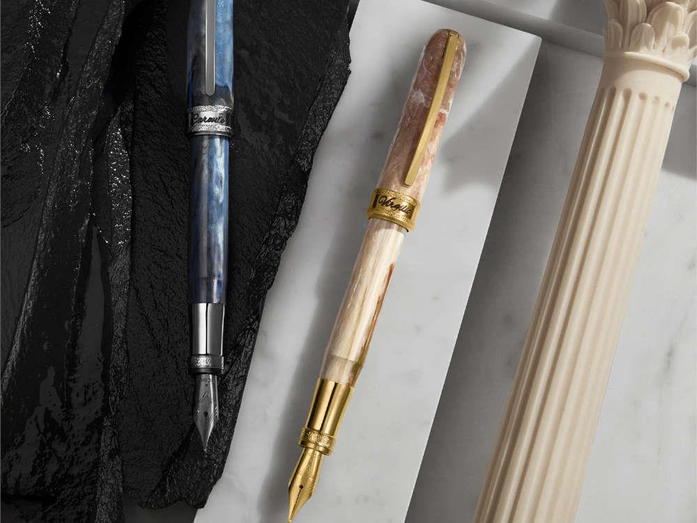 Visconti Comedia Caronte Fountain Pen, Blue, Ruthenium trim, KP10-54-FP - Image 10