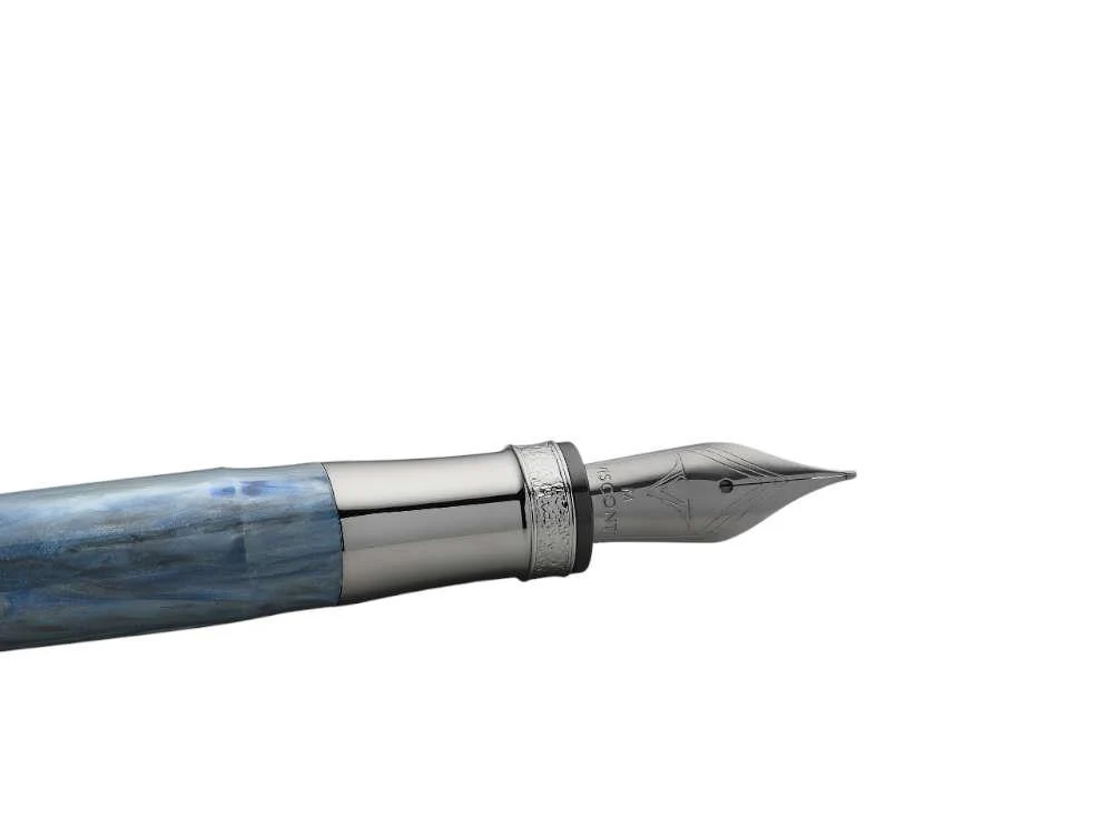 Visconti Comedia Caronte Fountain Pen, Blue, Ruthenium trim, KP10-54-FP - Image 3