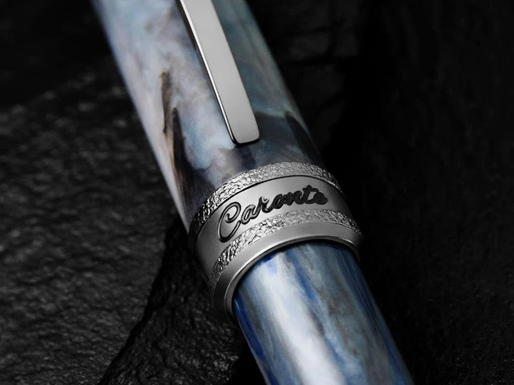 Visconti Comedia Caronte Fountain Pen, Blue, Ruthenium trim, KP10-54-FP - Image 7