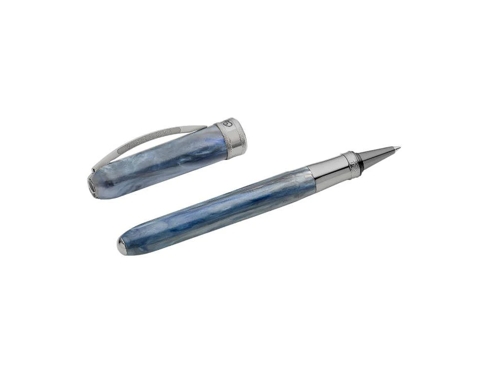 Visconti Comedia Caronte Rollerball pen, Blue, Ruthenium trim, KP10-54-RB - Image 2