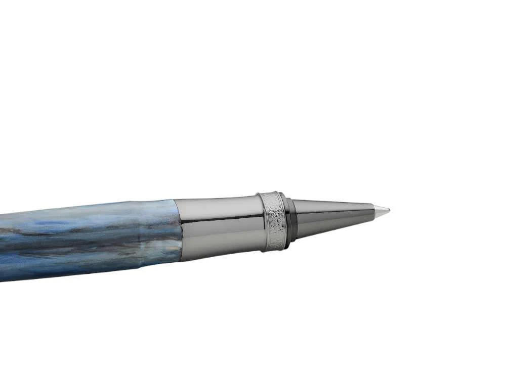 Visconti Comedia Caronte Rollerball pen, Blue, Ruthenium trim, KP10-54-RB - Image 3