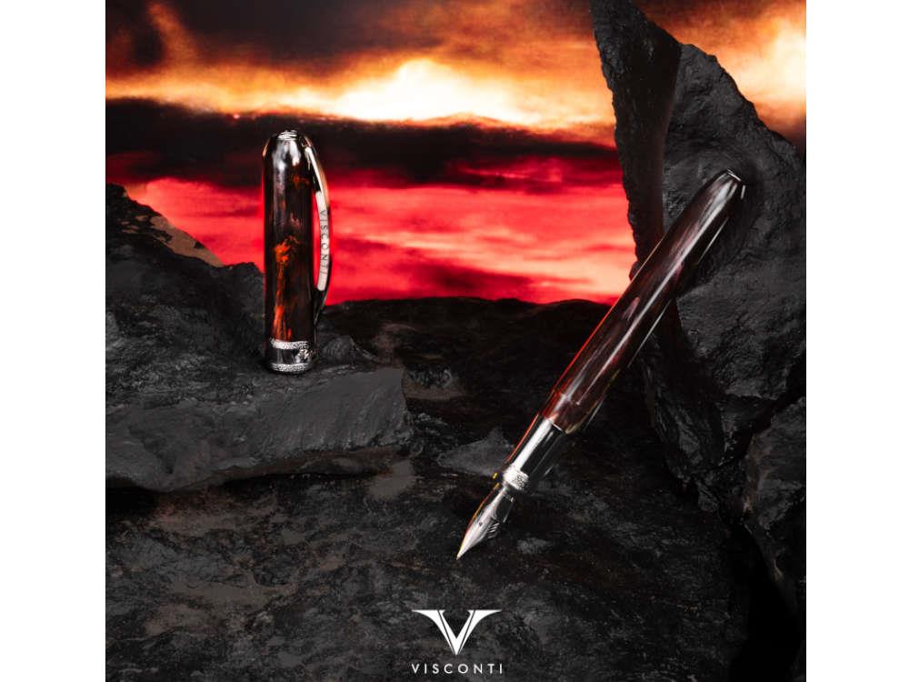 Visconti Comedia Inferno Rollerball pen, Acrylic Resin, Red/Black, KP10-52-RB - Image 8