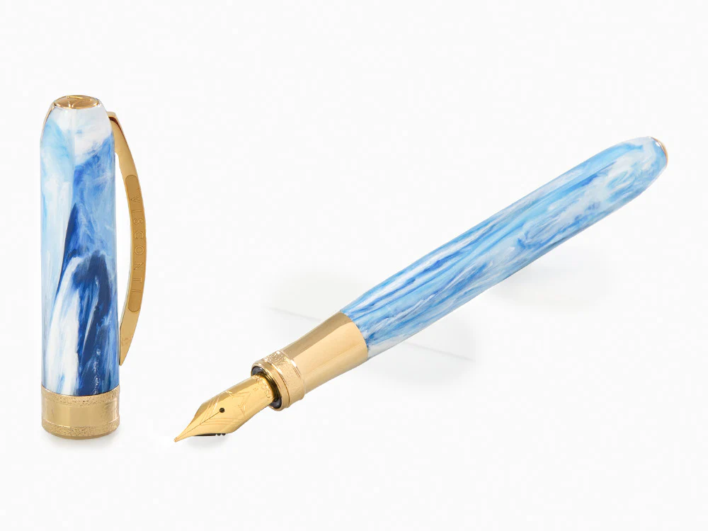 Visconti Comedia Paradiso Fountain Pen, Acrylic Resin, Blue, KP10-51-FP - Image 2