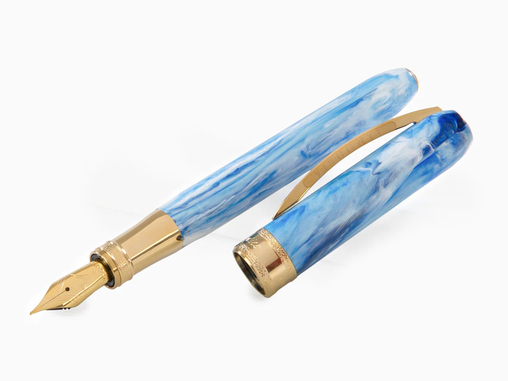 Visconti Comedia Paradiso Fountain Pen, Acrylic Resin, Blue, KP10-51-FP - Image 4