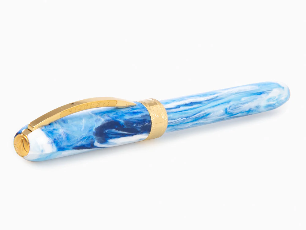 Visconti Comedia Paradiso Fountain Pen, Acrylic Resin, Blue, KP10-51-FP - Image 6