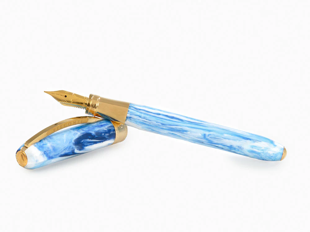 Visconti Comedia Paradiso Fountain Pen, Acrylic Resin, Blue, KP10-51-FP - Image 8