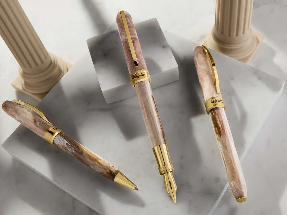 Visconti Comedia Virgilio Rollerball pen, Acrylic, Pink, Gold plated, KP10-53-RB - Image 8