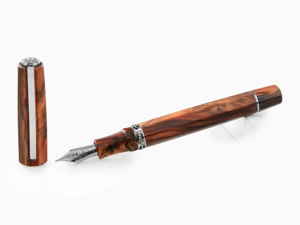 Visconti Medici Fountain Pen, Acrosilk, Brown, KP17-40-01-FP - Image 2