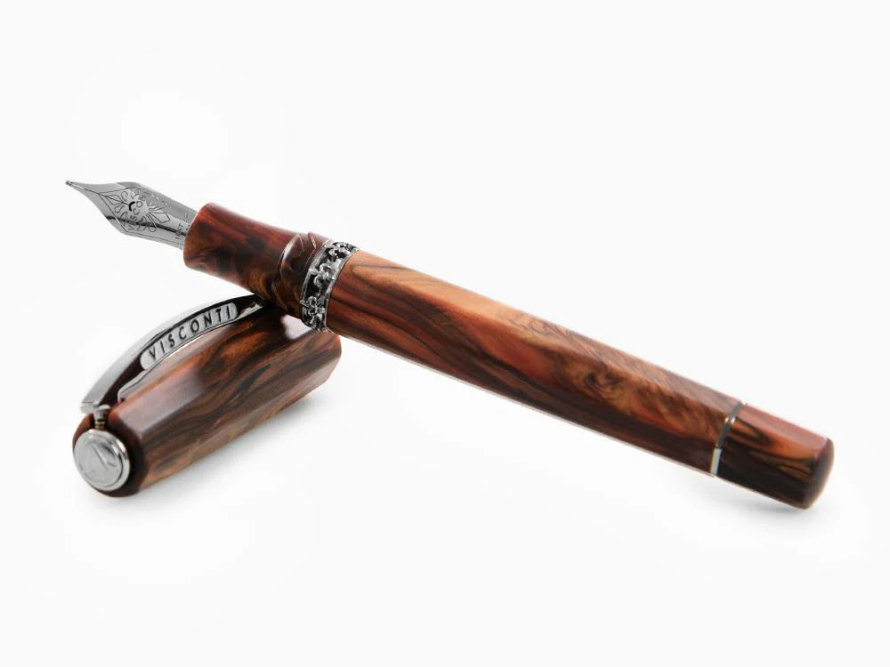 Visconti Medici Fountain Pen, Acrosilk, Brown, KP17-40-01-FP - Image 7