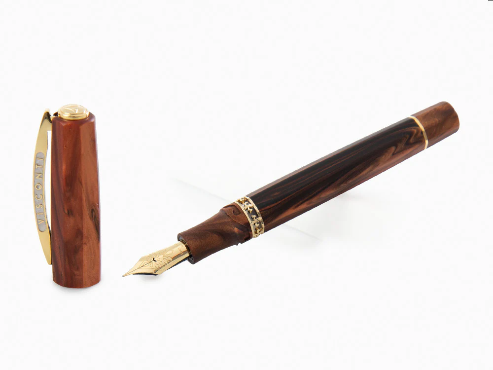Visconti Medici Fountain Pen, Acrosilk, Brown, KP17-40-02-FP - Image 2